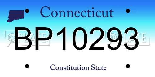 BP10293 Connecticut License Plate