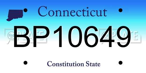 BP10649 Connecticut License Plate