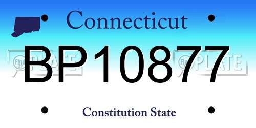 BP10877 Connecticut License Plate