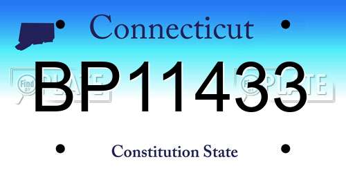 BP11433 Connecticut License Plate