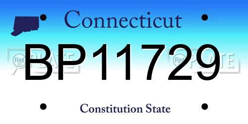 BP11729 Connecticut License Plate
