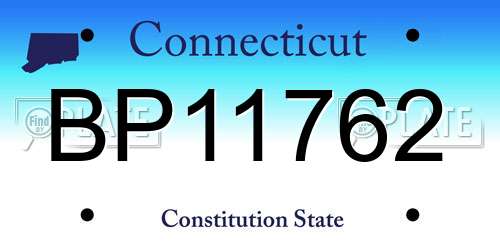 BP11762 Connecticut License Plate