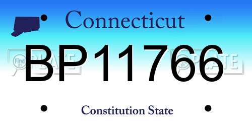 BP11766 Connecticut License Plate