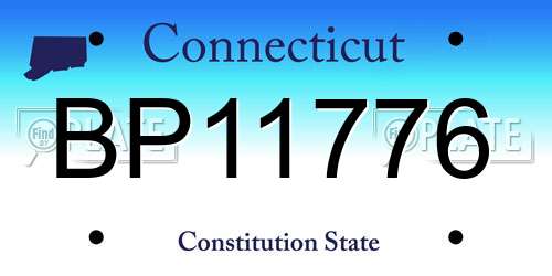 BP11776 Connecticut License Plate