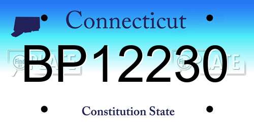 BP12230 Connecticut License Plate