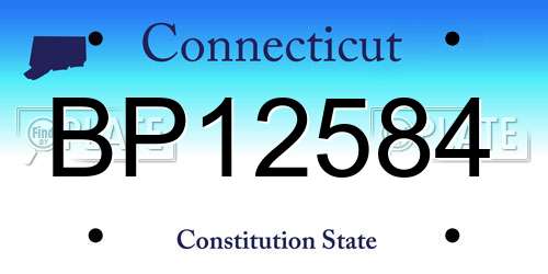 BP12584 Connecticut License Plate