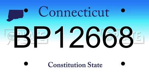 BP12668 Connecticut License Plate