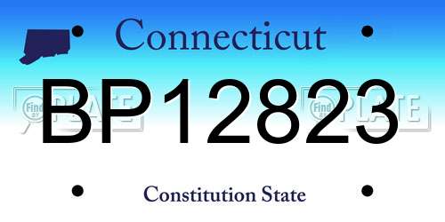 BP12823 Connecticut License Plate