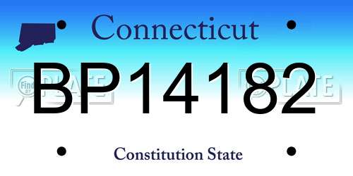 BP14182 Connecticut License Plate