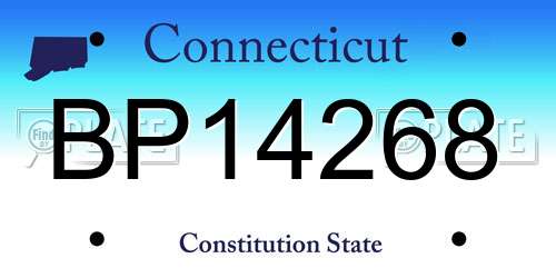 BP14268 Connecticut License Plate