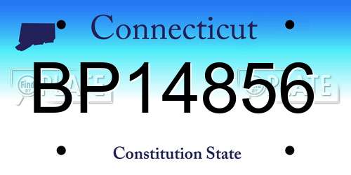 BP14856 Connecticut License Plate