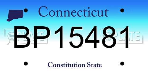 BP15481 Connecticut License Plate