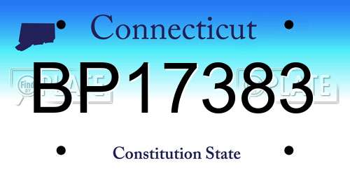 BP17383 Connecticut License Plate