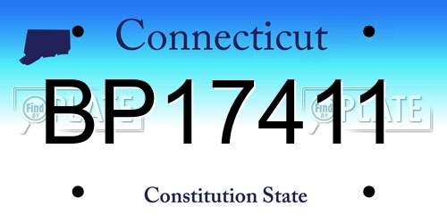 BP17411 Connecticut License Plate
