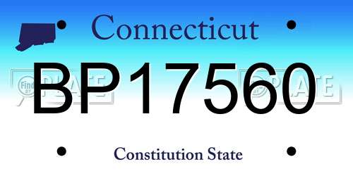BP17560 Connecticut License Plate