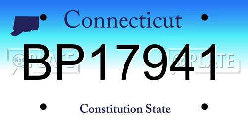 BP17941 Connecticut License Plate