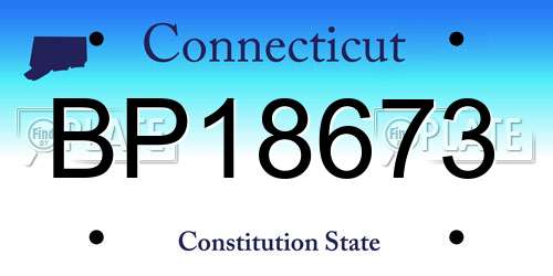 BP18673 Connecticut License Plate