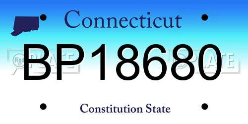 BP18680 Connecticut License Plate