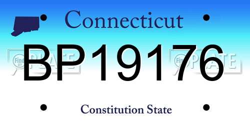 BP19176 Connecticut License Plate
