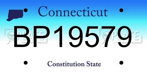 BP19579 Connecticut License Plate