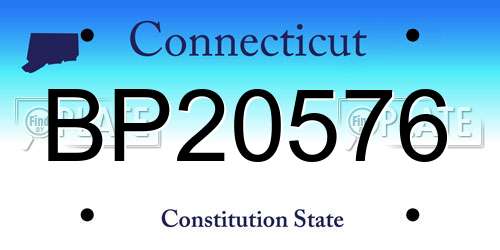 BP20576 Connecticut License Plate
