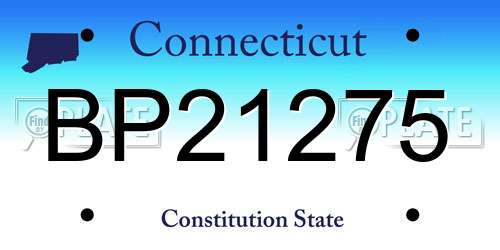 BP21275 Connecticut License Plate