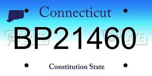 BP21460 Connecticut License Plate