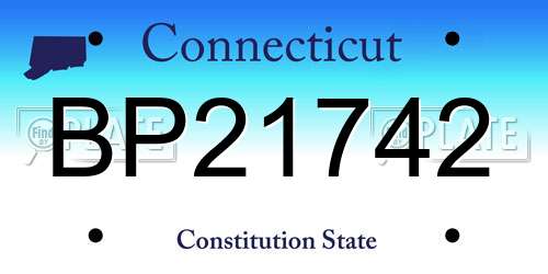 BP21742 Connecticut License Plate