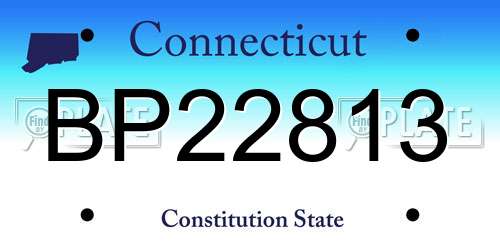 BP22813 Connecticut License Plate