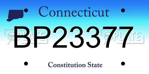 BP23377 Connecticut License Plate