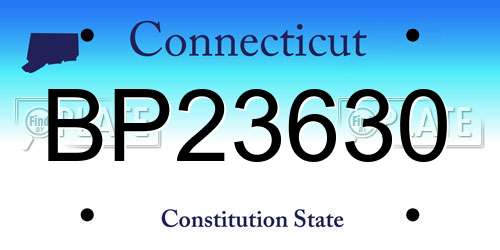 BP23630 Connecticut License Plate