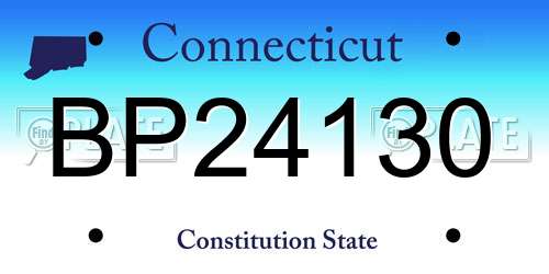 BP24130 Connecticut License Plate