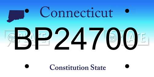 BP24700 Connecticut License Plate