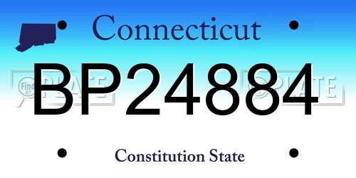 BP24884 Connecticut License Plate