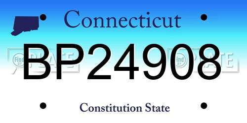BP24908 Connecticut License Plate