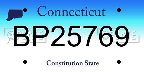 BP25769 Connecticut License Plate