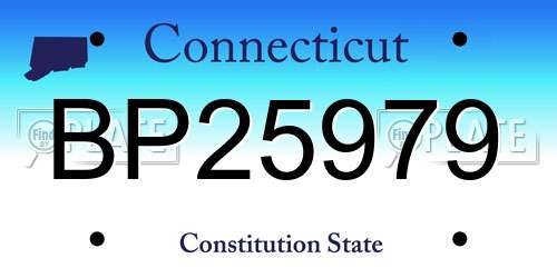 BP25979 Connecticut License Plate