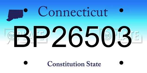 BP26503 Connecticut License Plate