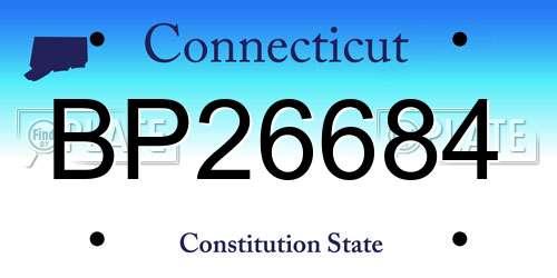BP26684 Connecticut License Plate