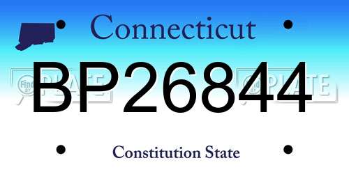 BP26844 Connecticut License Plate