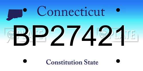 BP27421 Connecticut License Plate