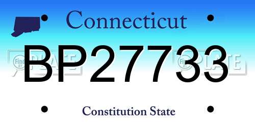 BP27733 Connecticut License Plate