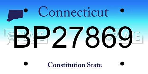 BP27869 Connecticut License Plate