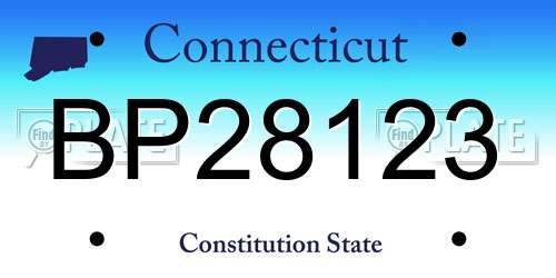 BP28123 Connecticut License Plate