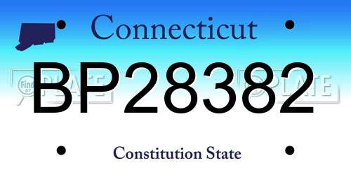 BP28382 Connecticut License Plate