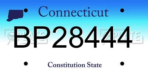 BP28444 Connecticut License Plate