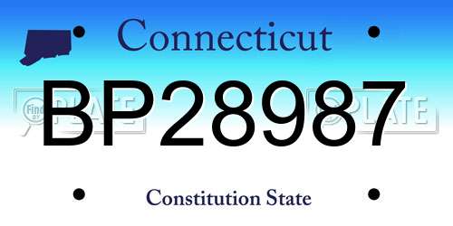 BP28987 Connecticut License Plate