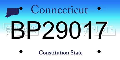 BP29017 Connecticut License Plate