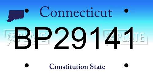 BP29141 Connecticut License Plate