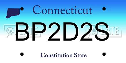 BP2D2S Connecticut License Plate